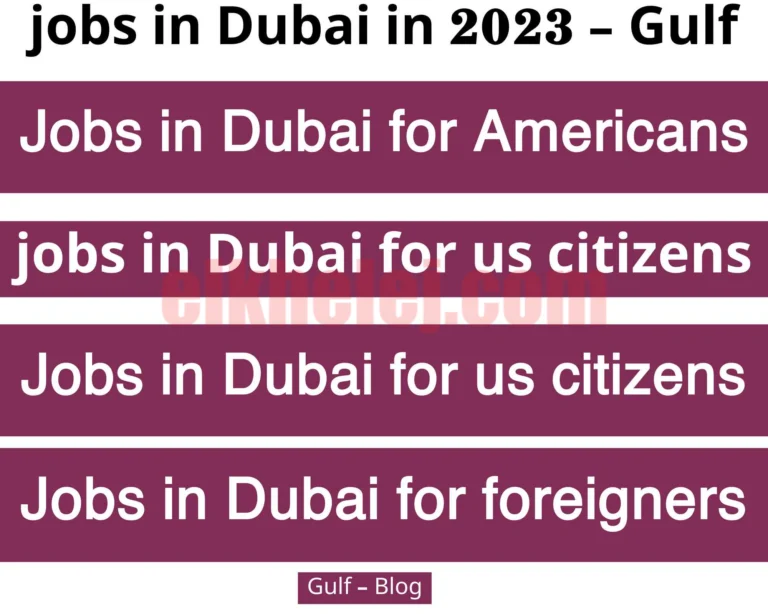 jobs in Dubai in 2023