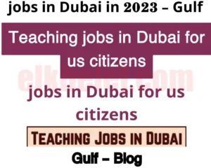 Teaching jobs in Dubai for us citizens