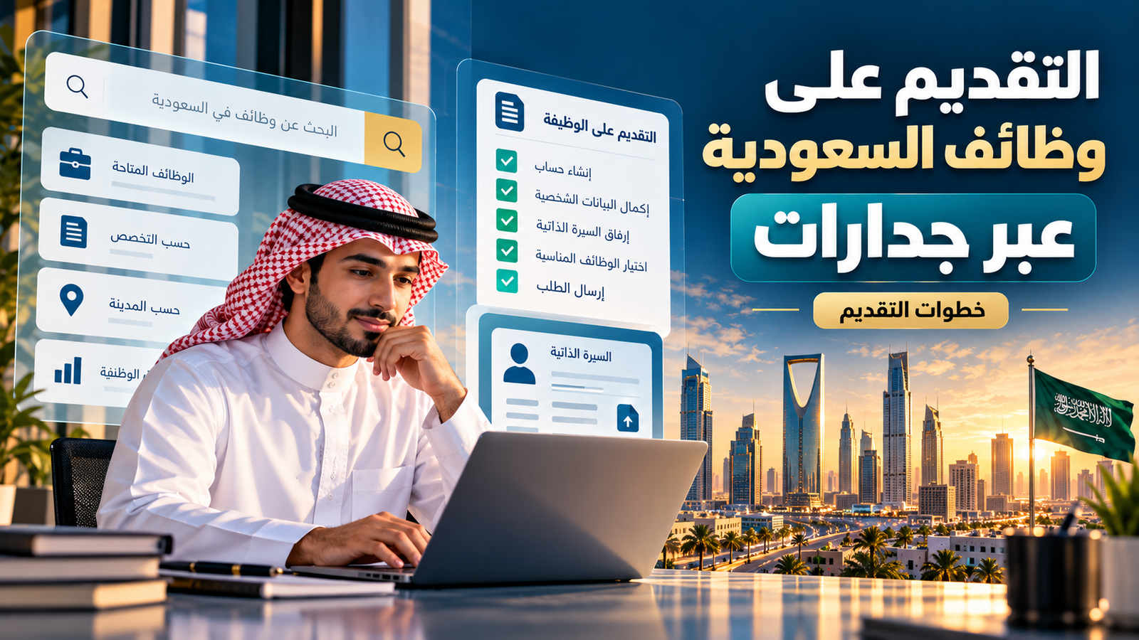 التقديم على وظائف السعودية عبر جدارات 2026: التسجيل والبحث ومتابعة الطلب