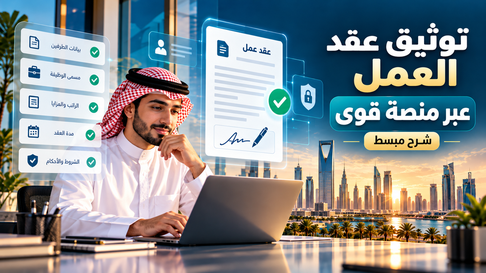 توثيق عقد العمل في السعودية عبر منصة قوى: ما الذي يراجعه الموظف قبل الموافقة؟
